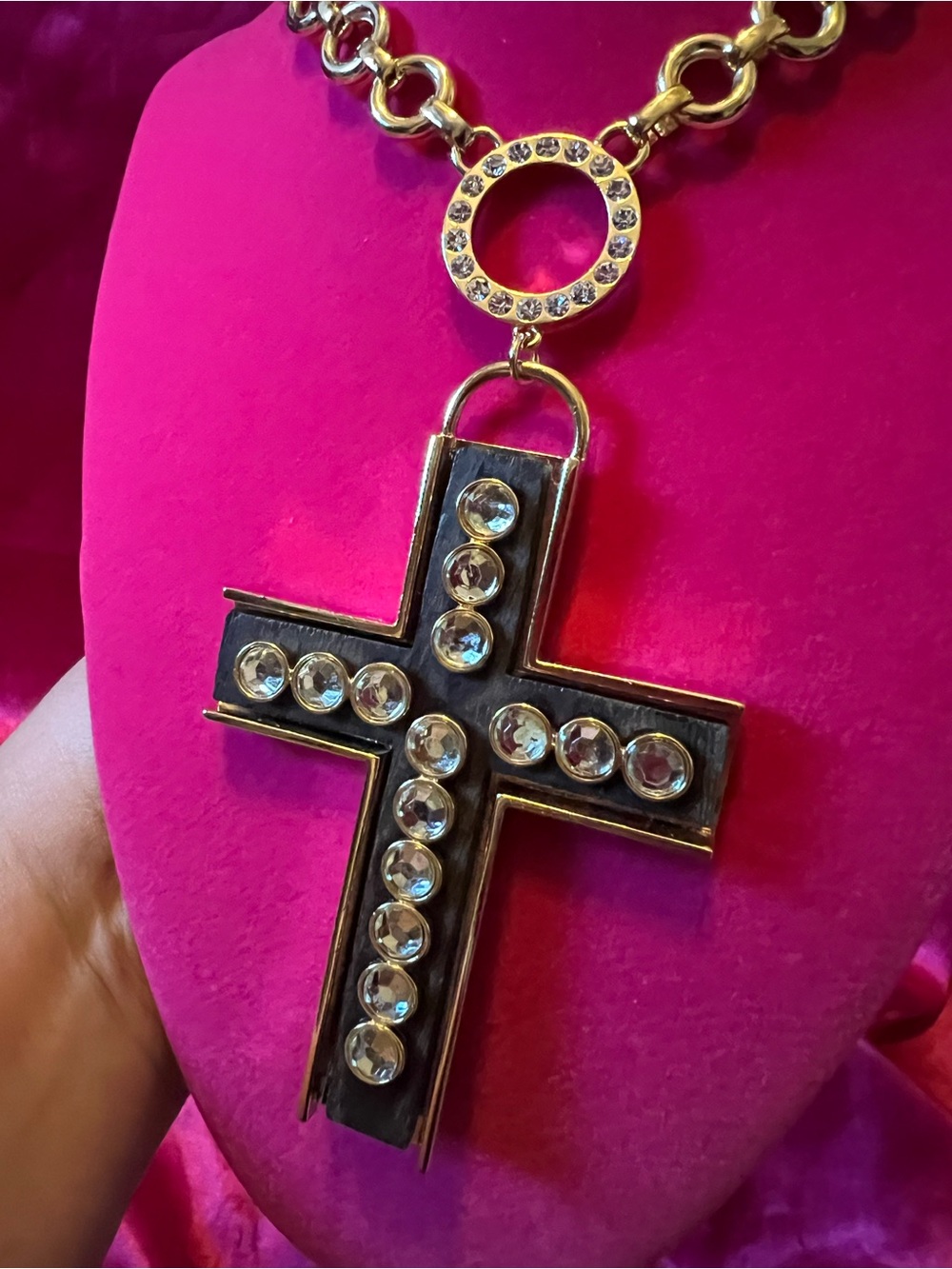 Betsey Johnson Huge Cross Necklace